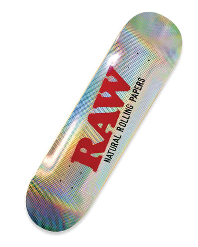 RAW Rainbow Holo-Foil Skateboard Deck image 1