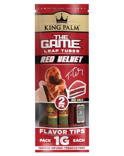 King Palm The Game Leaf Tubes Red Velvet 1G image 1
