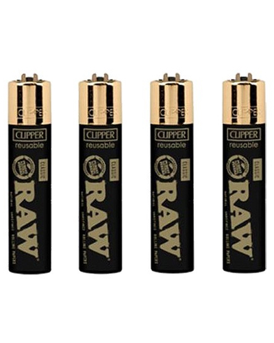 RAW Black/Gold Clipper Lighter