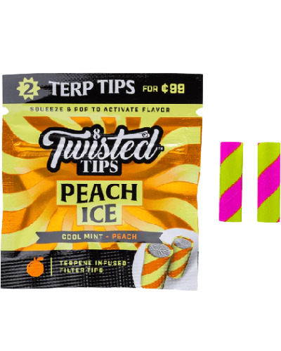 Twisted Tips Terpene Infused Filters Peach Ice