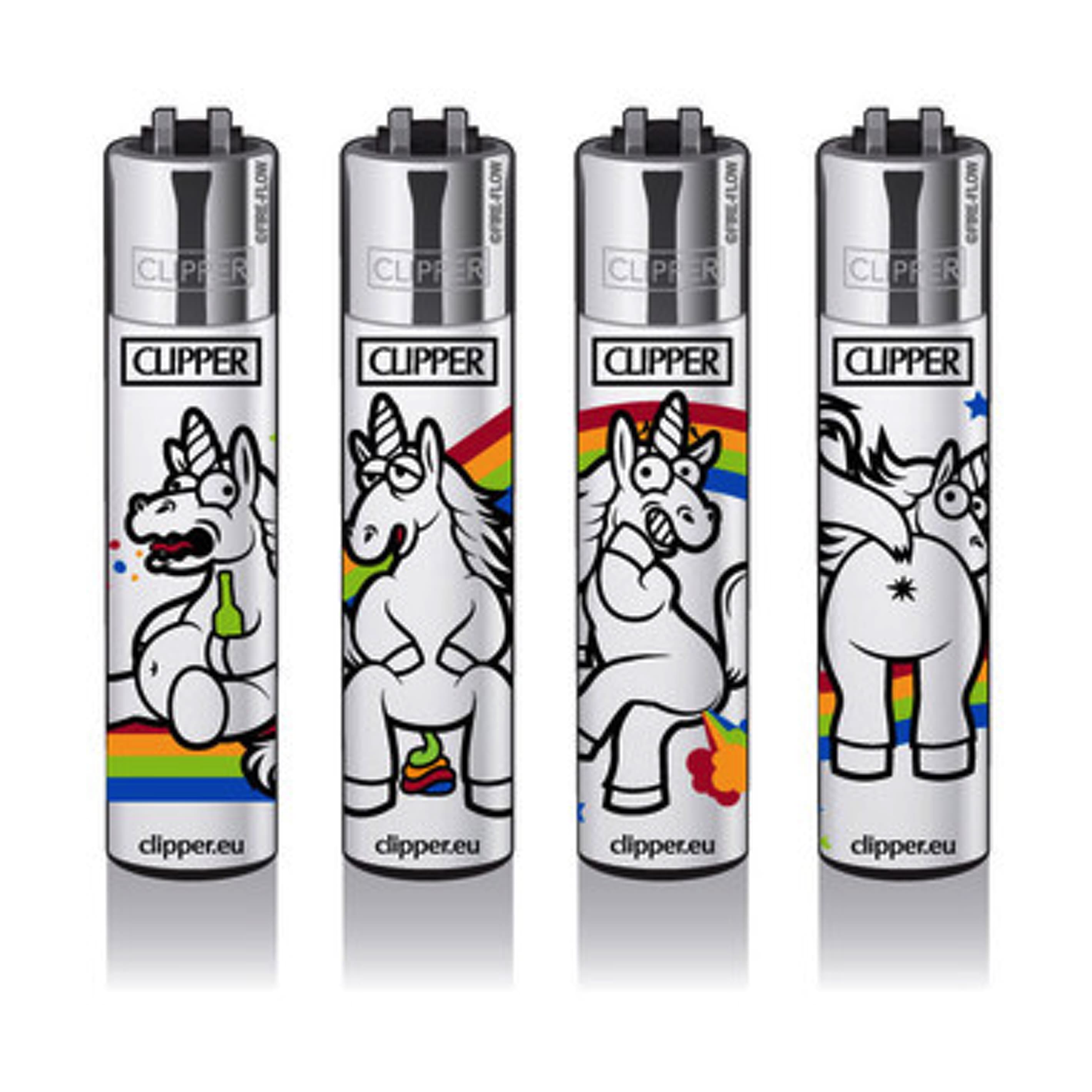 Unicorns 2 Clipper Lighter Little Head Shop