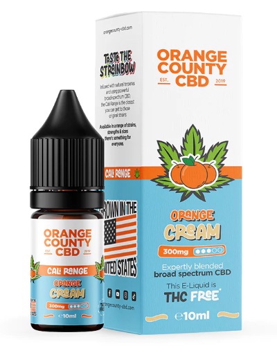 Orange County Orange Cream CBD E-Liquid 10ml image 1