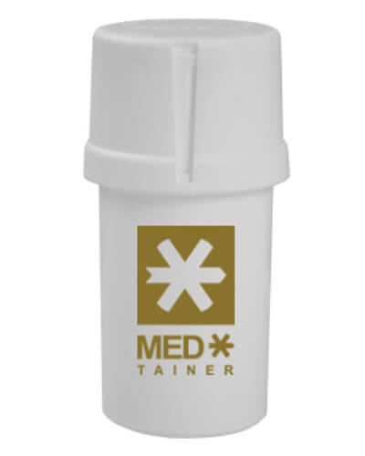 Medtainer Medx - Solid White W/Gold Logo image 1