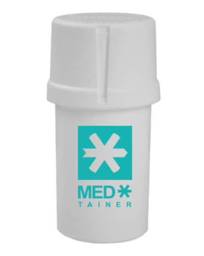 Medtainer Medx - Solid White W/Teal Logo image 1