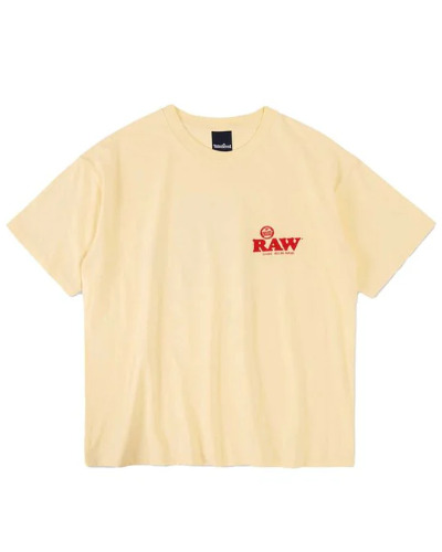 RAW X INTERBREED SLOW BURN T-SHIRT - BEIGE image 1