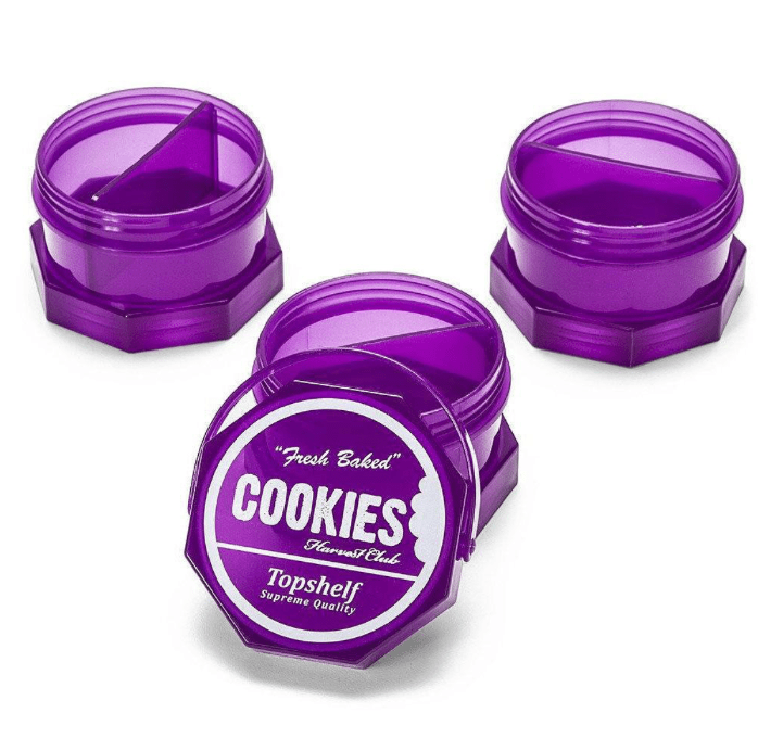 Cookies 'SF' Storage Jar 3 Stack Purple Little Head Shop
