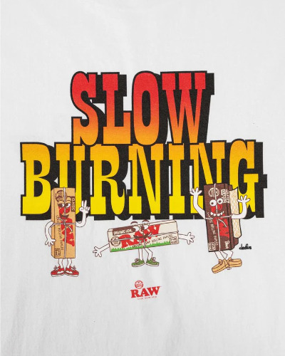 RAW X INTERBREED SLOW BURN T-SHIRT - WHITE image 3