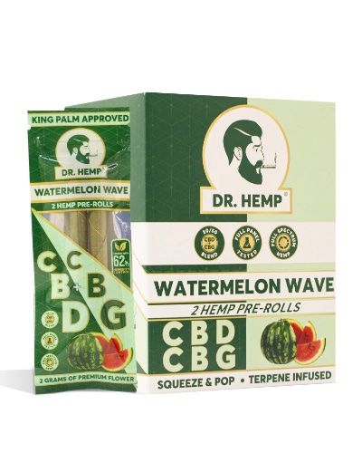 Dr. Hemp CBD/CBG Hemp Palm Roll - Watermelon Wave