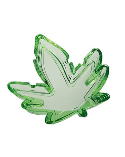 Novelty Glass Leaf Ashtray