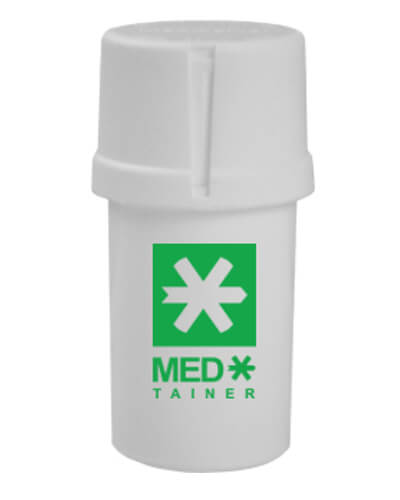Medtainer Medx - Solid White W/Green Logo image 1