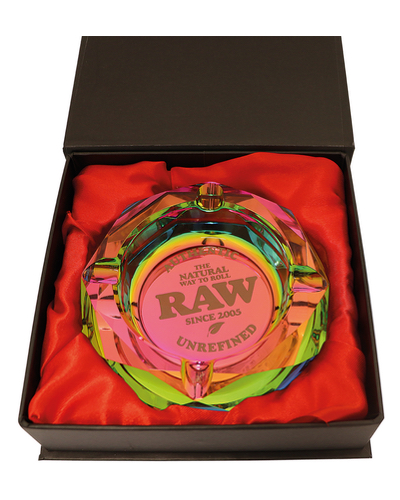 RAW Glass Crystal Rainbow Ashtray image 1