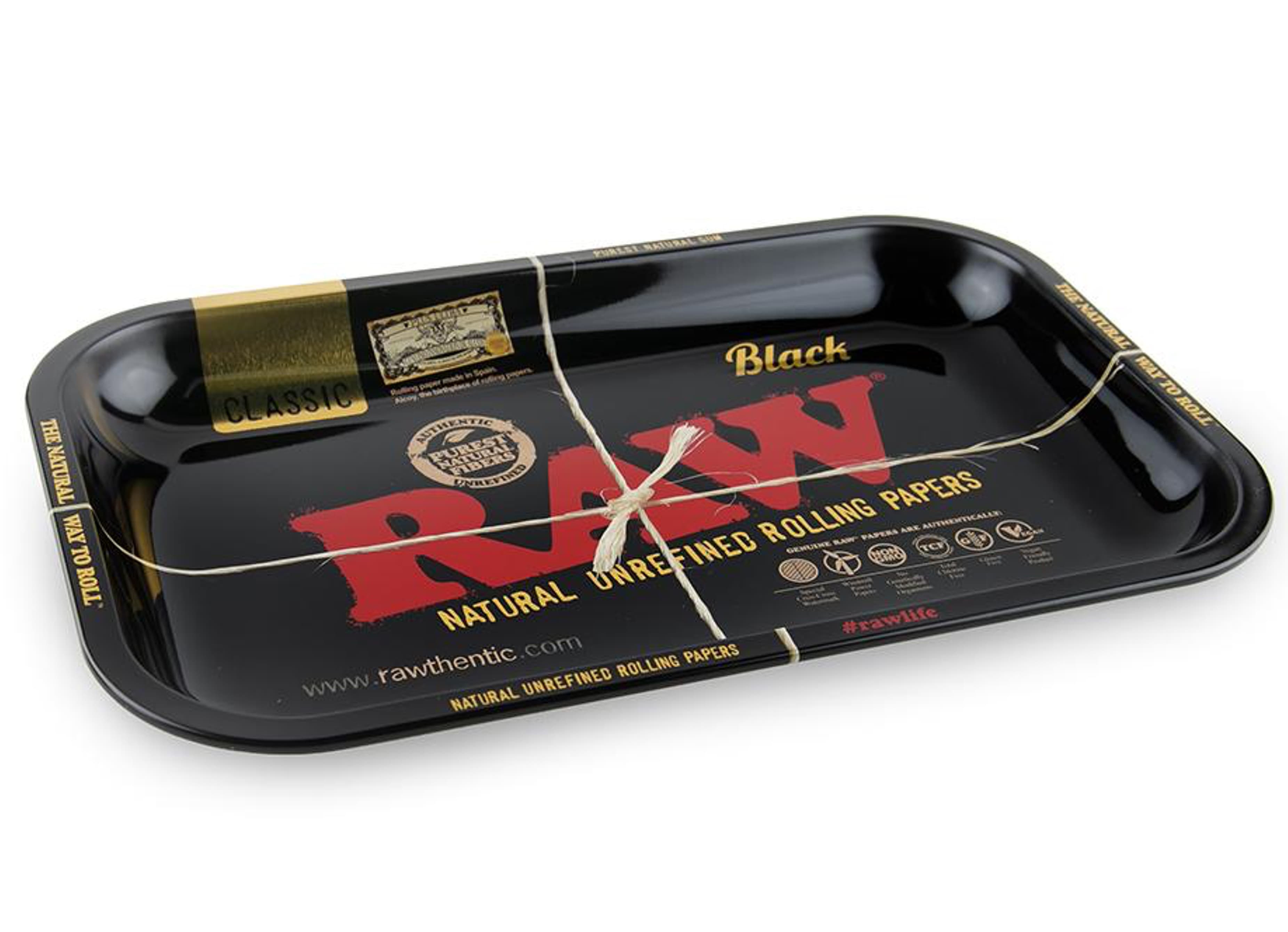 RAW Black Rolling Tray Small Little Head Shop