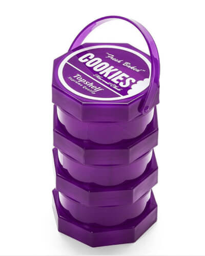 Cookies 'SF' Storage Jar 3 Stack - Purple image 1