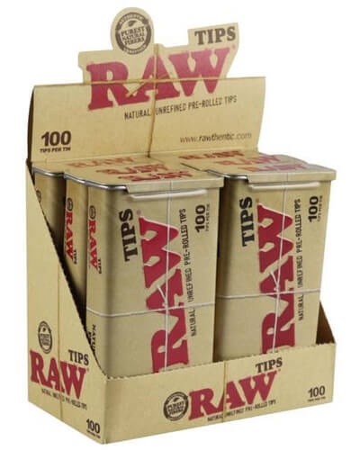 RAW Pre Rolled Tips 100 Tin image 1