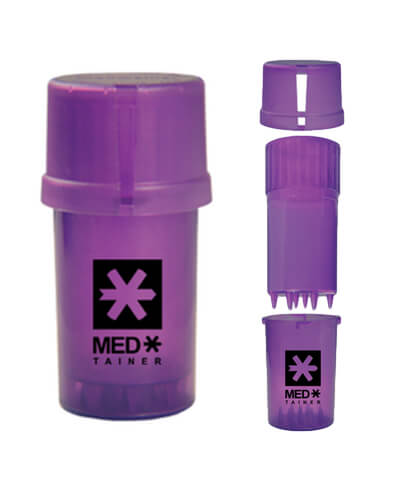 Medtainer MedX - Translucent Purple W/Black Logo