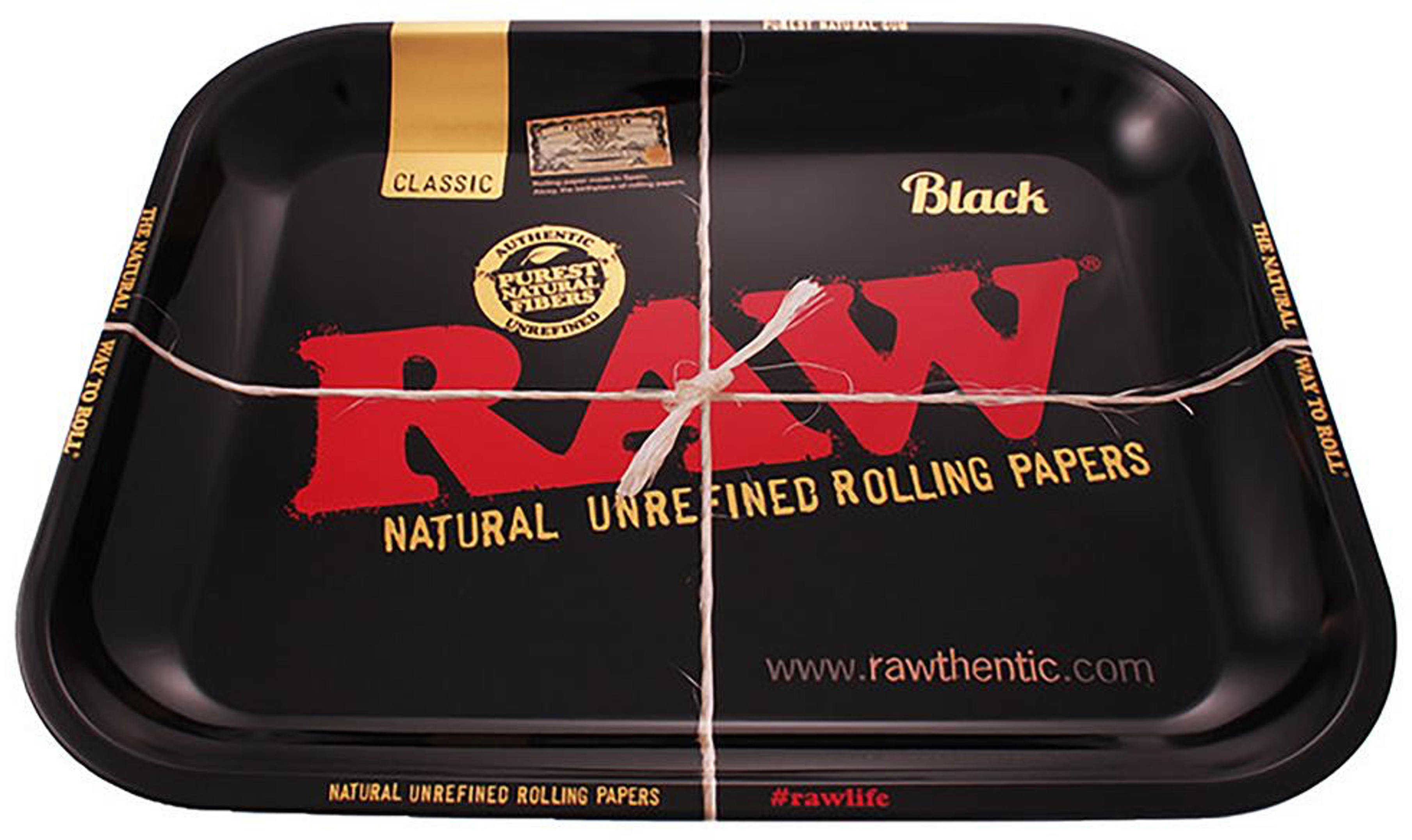 RAW Black Rolling Tray Large Little Head Shop